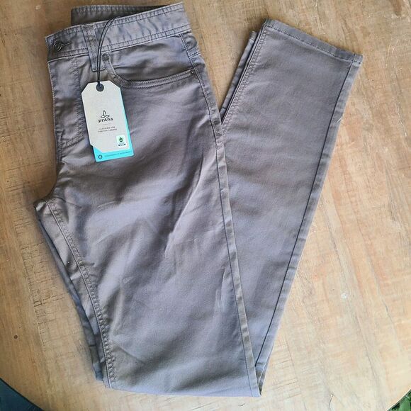 Prana Mens 30x36 Brown Mud Bridger Jean 5 Pocket Denim Outdoor Straight Slim NEW - Picture 3 of 7
